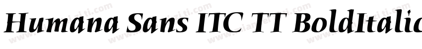 Humana Sans ITC TT BoldItalic字体转换